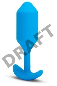 Голубая вибропробка для ношения B-vibe Snug Plug 3 - 12,4 см.