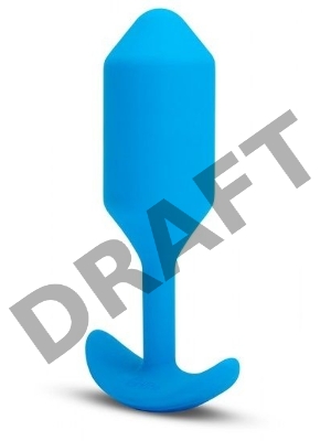 Голубая вибропробка для ношения B-vibe Snug Plug 3 - 12,4 см.