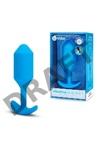 Голубая вибропробка для ношения B-vibe Snug Plug 3 - 12,4 см.