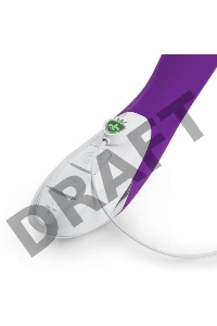 Ежевичный двойной вибратор Mystim Bon Aparte - 25 см.