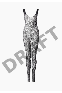 Боди-комбинезон черный с разрезами на бедрах (Impulse)