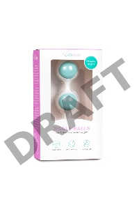 Бело-голубые вагинальные шарики Jiggle Balls