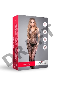 Боди-комбинезон черный с разрезами на бедрах (Impulse)