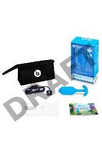 Голубая вибропробка для ношения B-vibe Snug Plug 3 - 12,4 см.