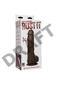 Фаллоимитатор реалистик на присоске с семяизвержением Bust It - Squirting Realistic Cock - Chocolate