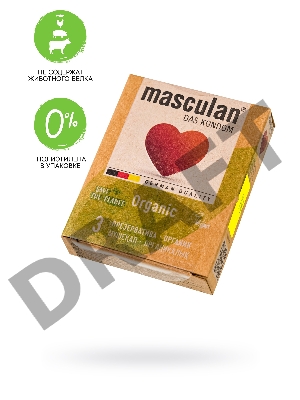 Презервативы masculan  ORGANIC № 3 утонченные, 18,5 см, 5.3 см, 3 шт.