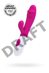 Вибратор с клиторальным стимулятором TOYFA A-Toys Area, силикон, розовый, 19,5 см