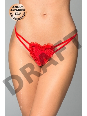 Стринги с сердечком SoftLine Collection, красный, S/L