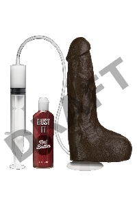 Фаллоимитатор реалистик на присоске с семяизвержением Bust It - Squirting Realistic Cock - Chocolate