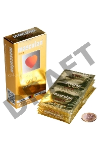 Презервативы Masculan 5 Ultra, золотые, 10 шт