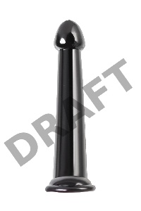 Нереалистичный фаллоимитатор Jelly Dildo L Toyfa Basic, TPE, черный, 20 см