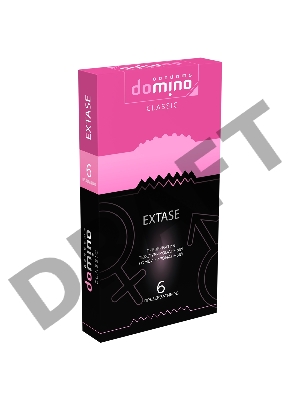 Презервативы с точками и рёбрышками DOMINO Classic Extase - 6 шт.