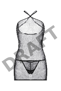 Комбинация и стринги Candy Girl Star с люрексом, черные, OS