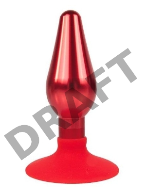 Красная конусовидная анальная пробка - 10 см.