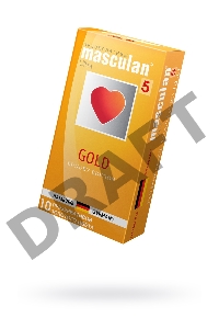 Презервативы Masculan 5 Ultra, золотые, 10 шт