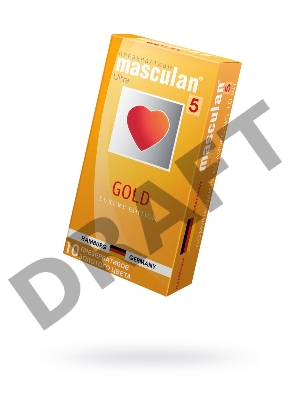 Презервативы Masculan 5 Ultra, золотые, 10 шт