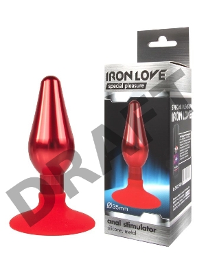 Красная конусовидная анальная пробка - 10 см.