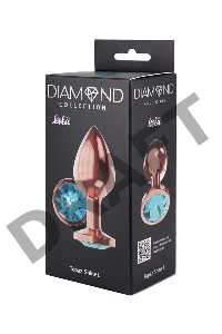 Пробка цвета розового золота с малиновым кристаллом Diamond Topaz Shine L - 8,3 см.