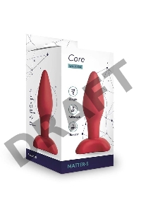 Анальная пробка Matter, 3 x 9 см , цвет бордовый