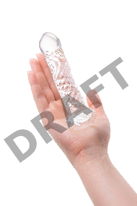Нереалистичный фаллоимитатор Sexus Glass, стекло, прозрачный, 16,5 см