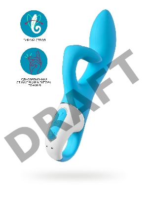Нереалистичный вибратор Satisfyer Embrace me, силикон, синий