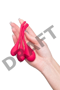 Набор вагинальных шариков Satisfyer YONI, силикон, красный, Ø 2 см.
