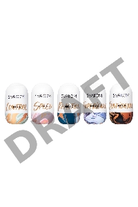 Набор мастурбаторов нереалистичных Svakom Hedy X5 Mixed (5 шт.), TPE, белый, 9 см