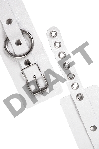 Наручники Pecado BDSM, мягкие с люверсами, натуральная кожа, белые