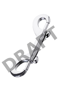 Карабин двусторонний TOYFA Metal, металл, серебряный, 9 см