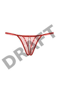 Стринги открытые со стразами SoftLine Collection, красный, S/L