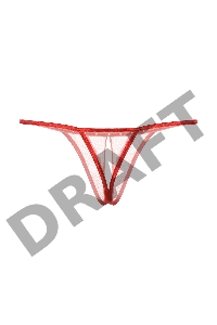 Стринги открытые со стразами SoftLine Collection, красный, S/L