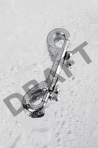 Карабин двусторонний TOYFA Metal, металл, серебряный, 9 см