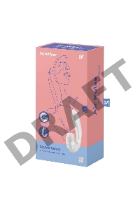 Supernova white Вибромассажёр зоны G с вакуумным клиторальным стимулятором белый