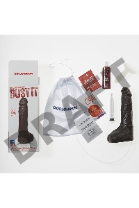 Фаллоимитатор реалистик на присоске с семяизвержением Bust It - Squirting Realistic Cock - Chocolate