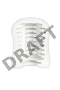 Мастурбатор Mystim MasturbaTIN Ribbed Ritay, TPE, белый, 4,5 см