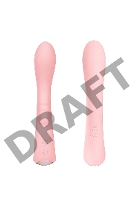 Нежно-розовый вибромассажер 6 Silicone G-Spot Fun - 19,1 см.