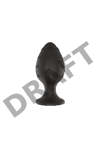 Пробка анальная Силиконовая черная M (7.2*3.5cm) 3302-02