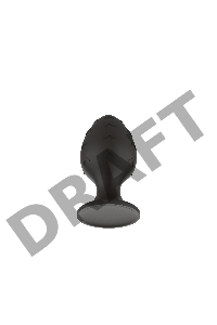 Пробка анальная Силиконовая черная M (7.2*3.5cm) 3302-02