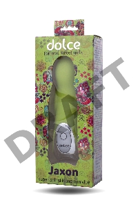 Вибратор TOYFA Dolce Jaxon, силикон, зеленый, 12,5см