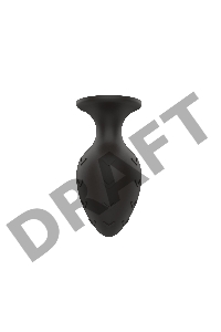Пробка анальная Силиконовая черная M (7.2*3.5cm) 3302-02