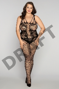 Костюм-сетка и стринги Candy Girl Kasandrah черные, 2XL