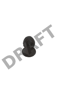 Пробка анальная Силиконовая черная M (7.2*3.5cm) 3302-02