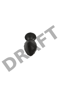 Пробка анальная Силиконовая черная M (7.2*3.5cm) 3302-02