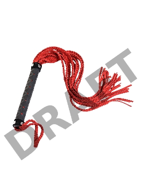 Плеть TOYFA Theatre, замши, красная, 45 см