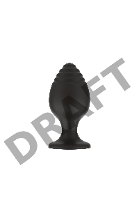 Пробка анальная Силиконовая черная M (7.2*3.5cm) 3303-02