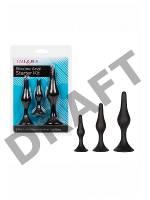 Набор черных силиконовых анальных пробок Silicone Anal Starter Kit