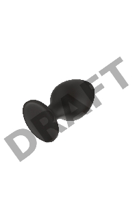 Пробка анальная Силиконовая черная M (7.2*3.5cm) 3303-02