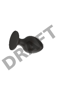 Пробка анальная Силиконовая черная M (7.2*3.5cm) 3303-02