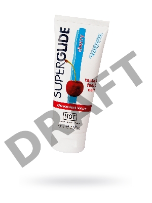 Съедобная смазка на водной основе Superglide  для орального секса со вкусом вишни 75 мл