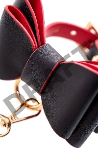 Бондажный набор Toyfa Theatre Bow-tie, PU-кожа, черный